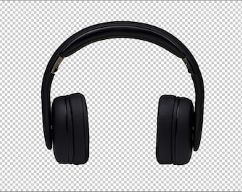 Transparent Big Headphones Overlay Digital Prop, Baby Headphones, Digital Download
