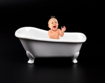 Bathtub, Bath Tub Background, White Bath Tub Prop, Studio Portrait Photography Digital Backdrop Digital Props