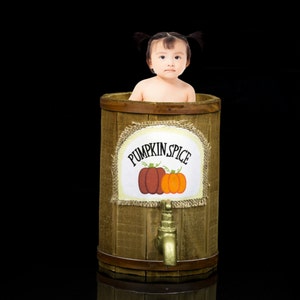 Pumpkin Spice, Newborn Props, Toddler, Studio Portrait Photography Digital Backdrop Digital Props