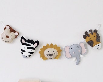 Safari Nursery, Safari Animal Garland, Safari Nursery Decor, Jungle Nursery Decoration, Zoo Animal Bunting, Safari Wall Art, Jungle Baby