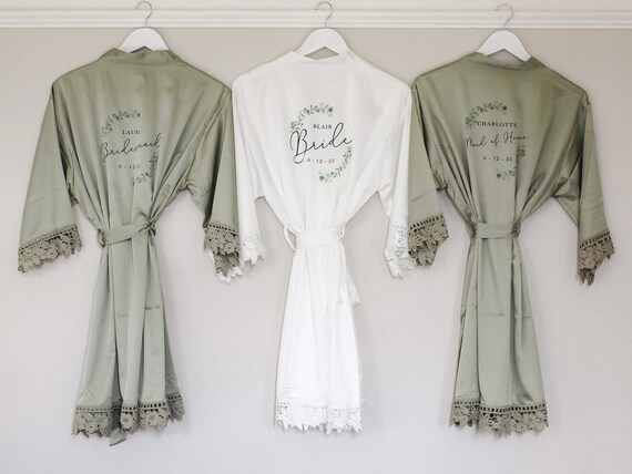 Bridesmaid Robes Sage Green 