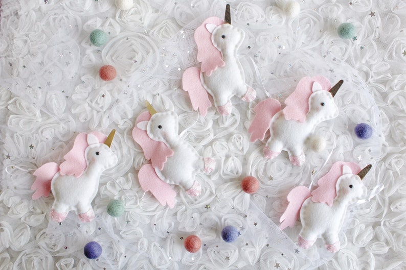 Felt Unicorn Garland Unicorn Nursery Decor Pink Unicorn ...