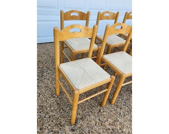 4 MCM Post Italian Dining Chair Rush Seat Vico Magastreti Style Buyer pays shipping