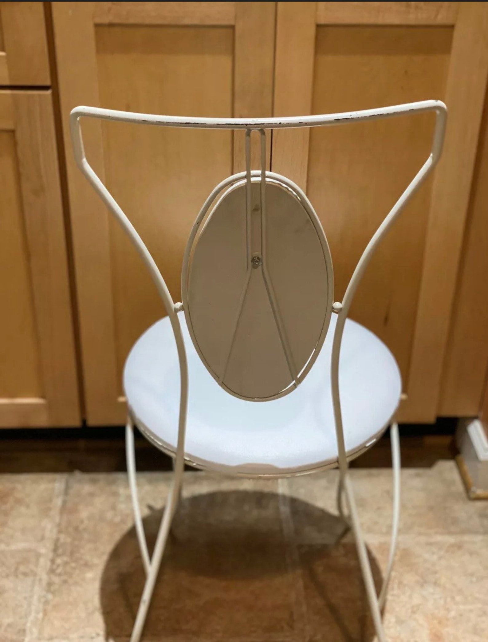 Vintage Mid Century Retro Metal Vanity Chair Free Ship Etsy