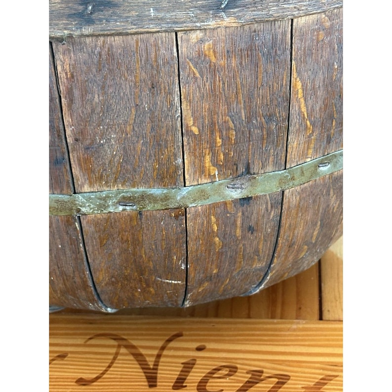 Large Antique American Large Oak Splint Split Apple Gathering Basket ...