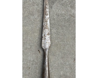 Vintage Medieval Hand Forged Iron Blunted  Reenactment Spear Head LARP