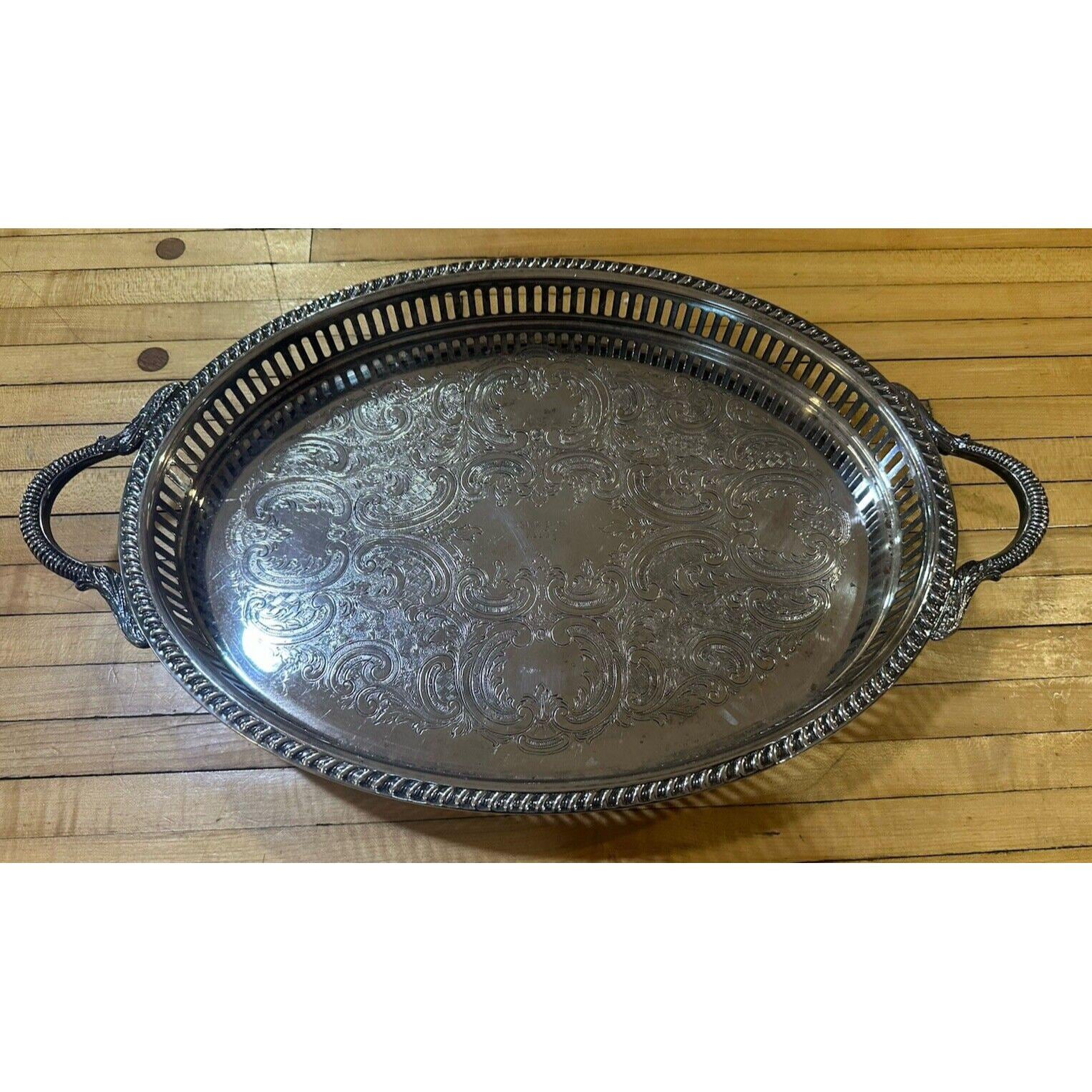 Sheridan Large Silverplate Tray - Etsy