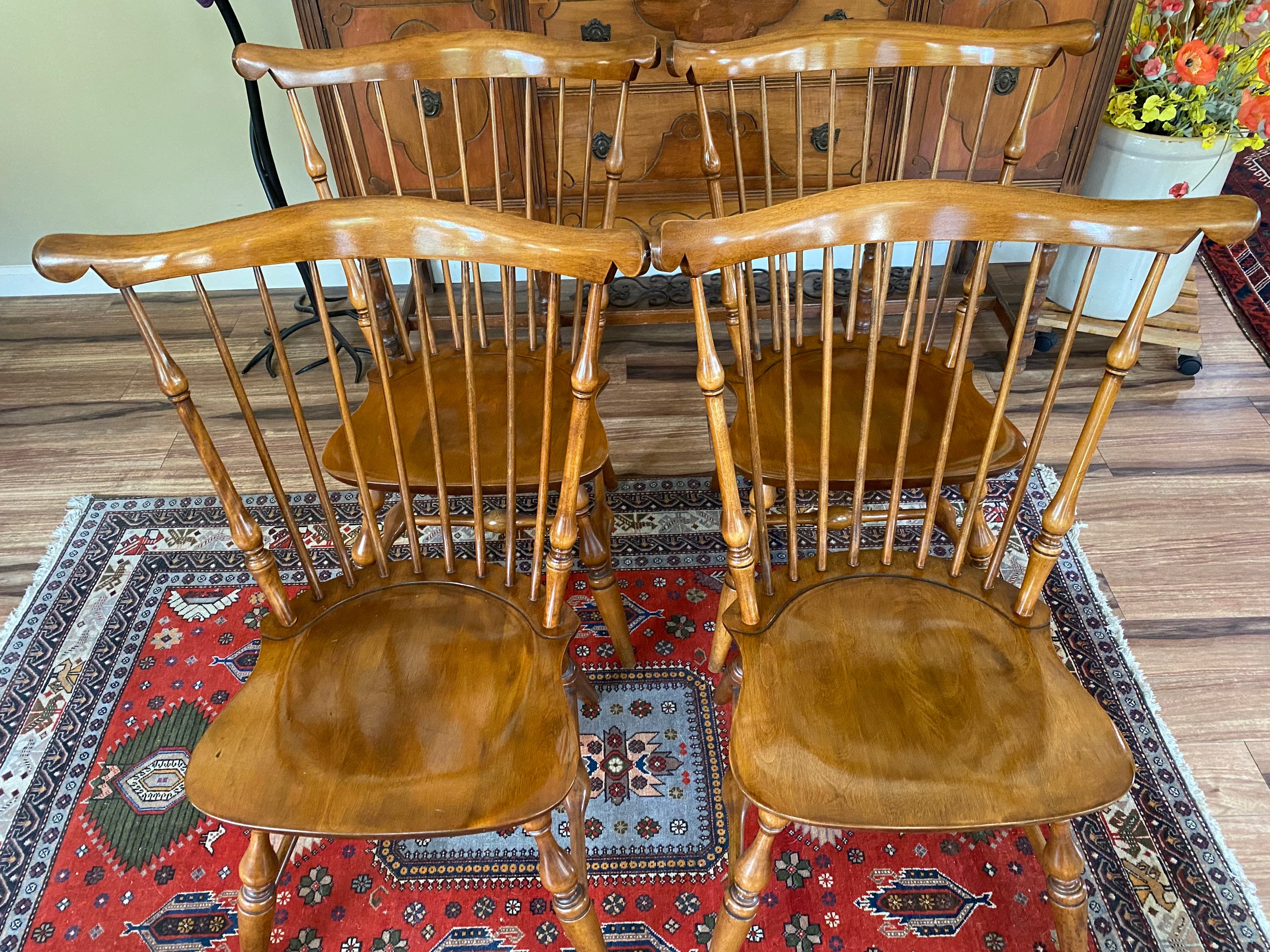4 Vintage Nichols & Stone Windsor Chairs Maple Free shipping Etsy