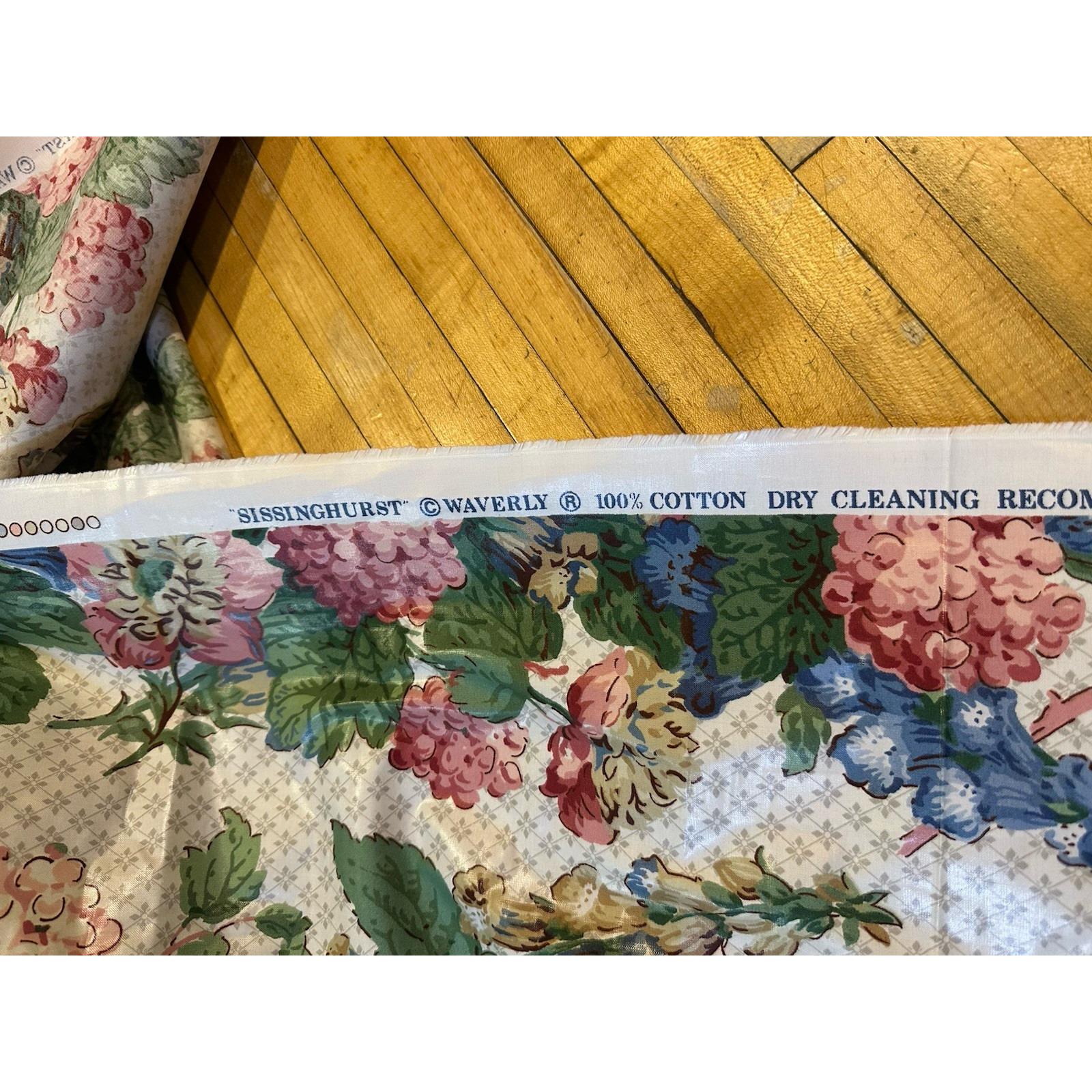 Rarest Cloth Floral Waverly Country House Sissinghurst Chintz RARE Fabric 54