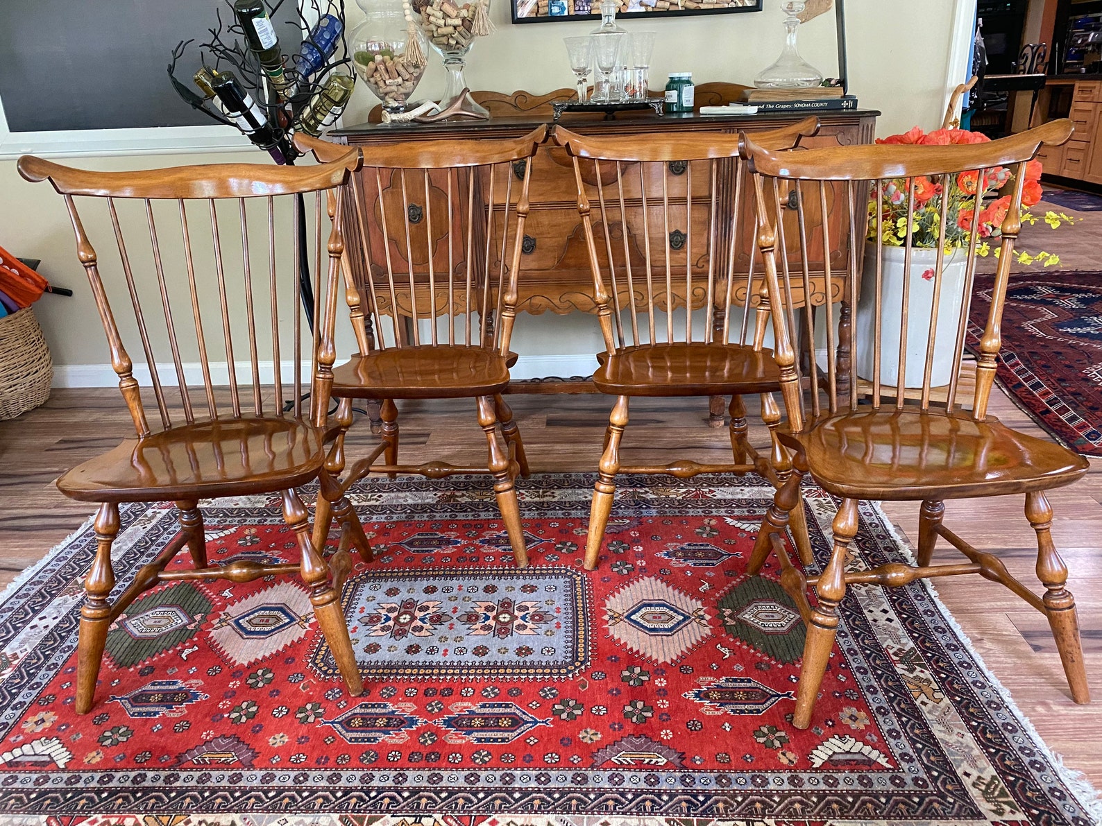 4 Vintage Nichols & Stone Windsor Chairs Maple Free shipping Etsy