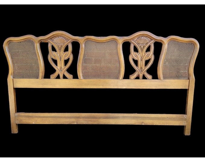 Vintage French Cane Headboard King Size Can Ship at Buyers Expense Etsy