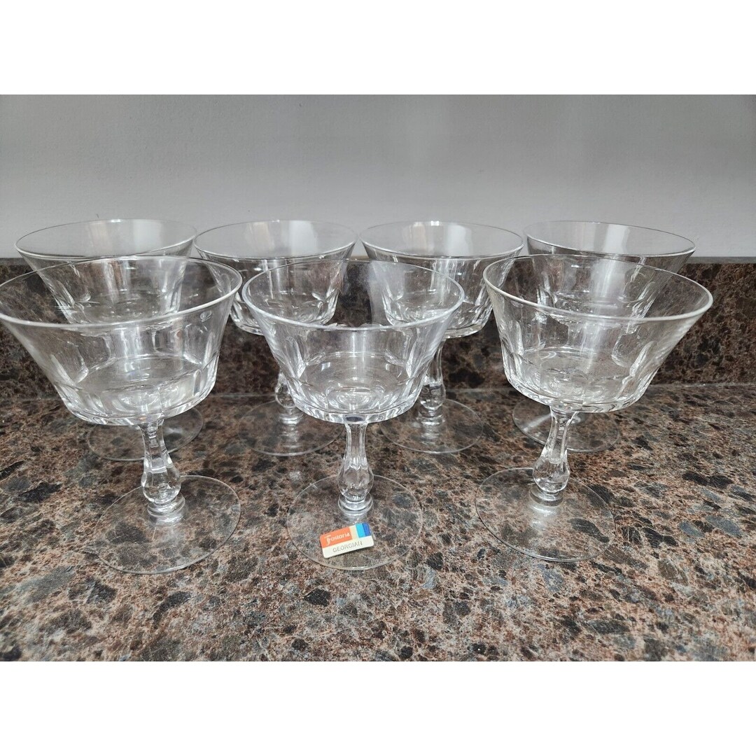 7 Fostoria Sherbet Glasses Stems Free Shipping Etsy