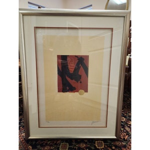 Max Hayslette Abstract M Signed Numbered Framed Lithograph Free Shipping Modern