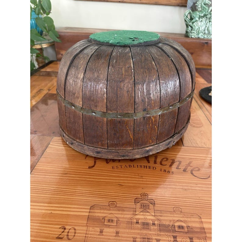 Large Antique American Large Oak Splint Split Apple Gathering Basket ...