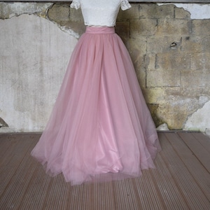 Women High Waist Tulle Split Skirt | Bridesmaid Tulle Skirt | Long Maxi Tulle Skirt | Circle skirt | Wedding Tulle Skirt | Tutu Midi Skirt