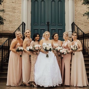 gold champagne bridesmaid dress Eva Size M 3409 and effortlessly refined Our Goth Floral Print Pick a Size:XS Fall324