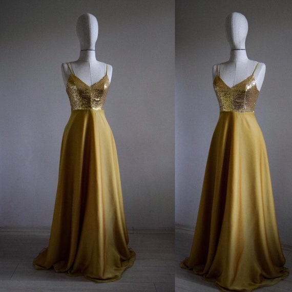 Yellow Gold Bridesmaid Dresses