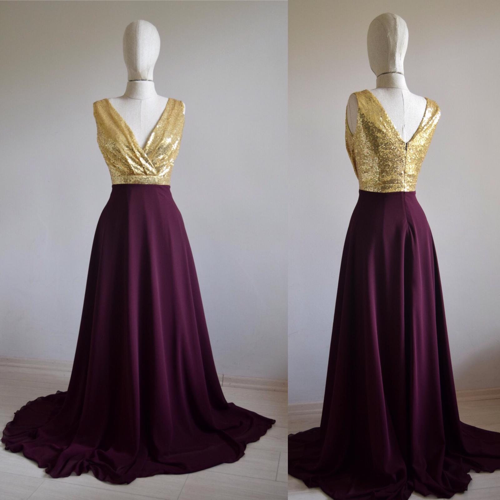 Gold Maroon Dress Etsy