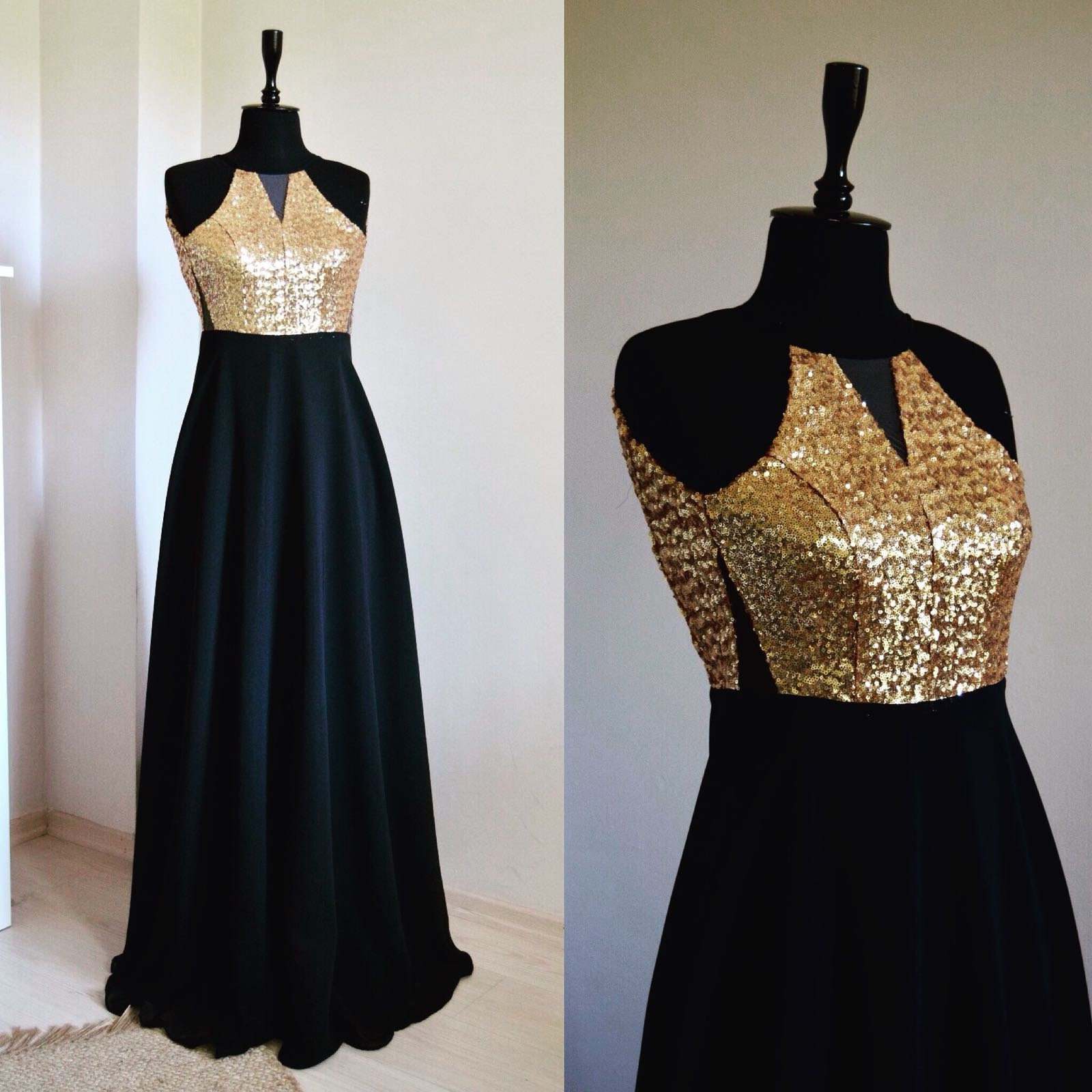 Gold Sequin Bridesmaid Dress ...