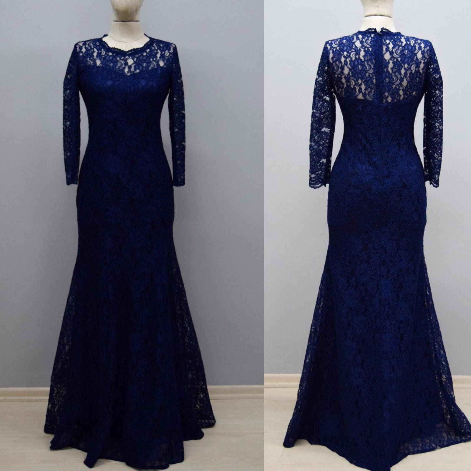 Long sleeve navy hotsell blue lace dress