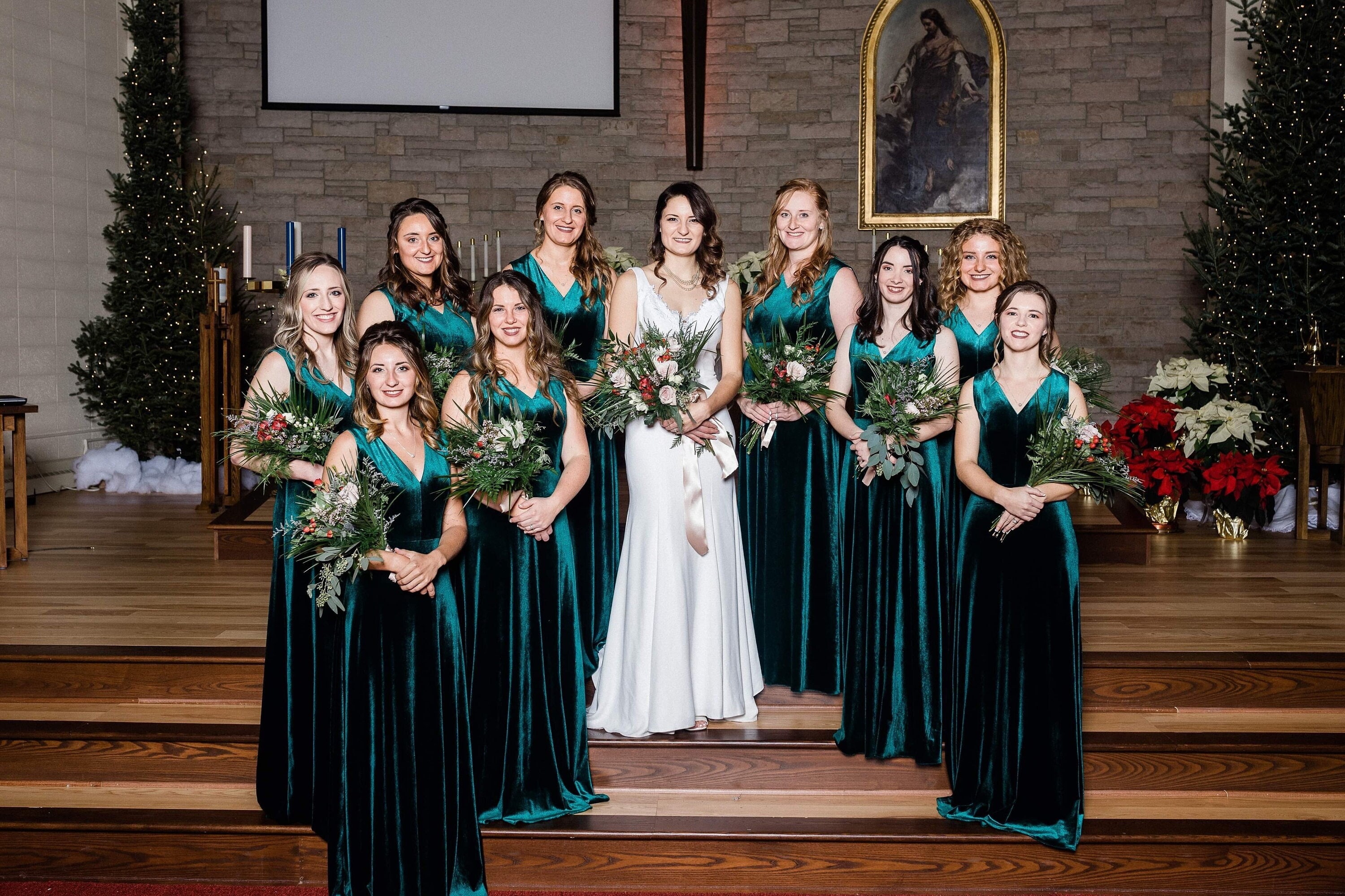 26+ Dark Green Velvet Bridesmaid Dress