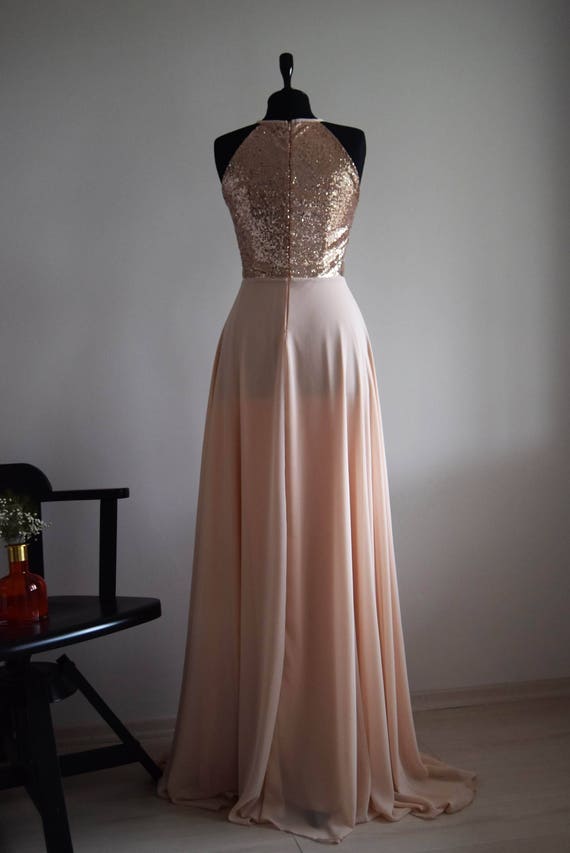 Glitter top bridesmaid dress hotsell