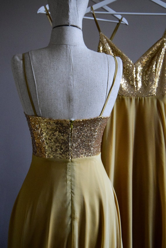 sparkle gold bridesmaid dress Sparkly Mismatched Gold Side-split Mermaid Long Bridesmaid Dress, WG86 –  SposaBridal