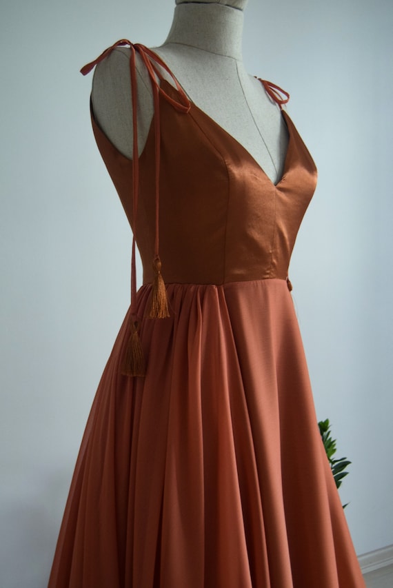 copper rust dress