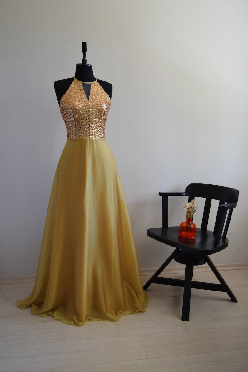Charming Silk With Top Sequin Gold Etsy