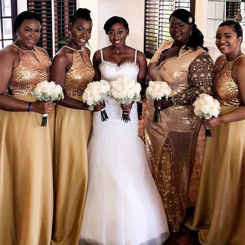 gold chiffon dress