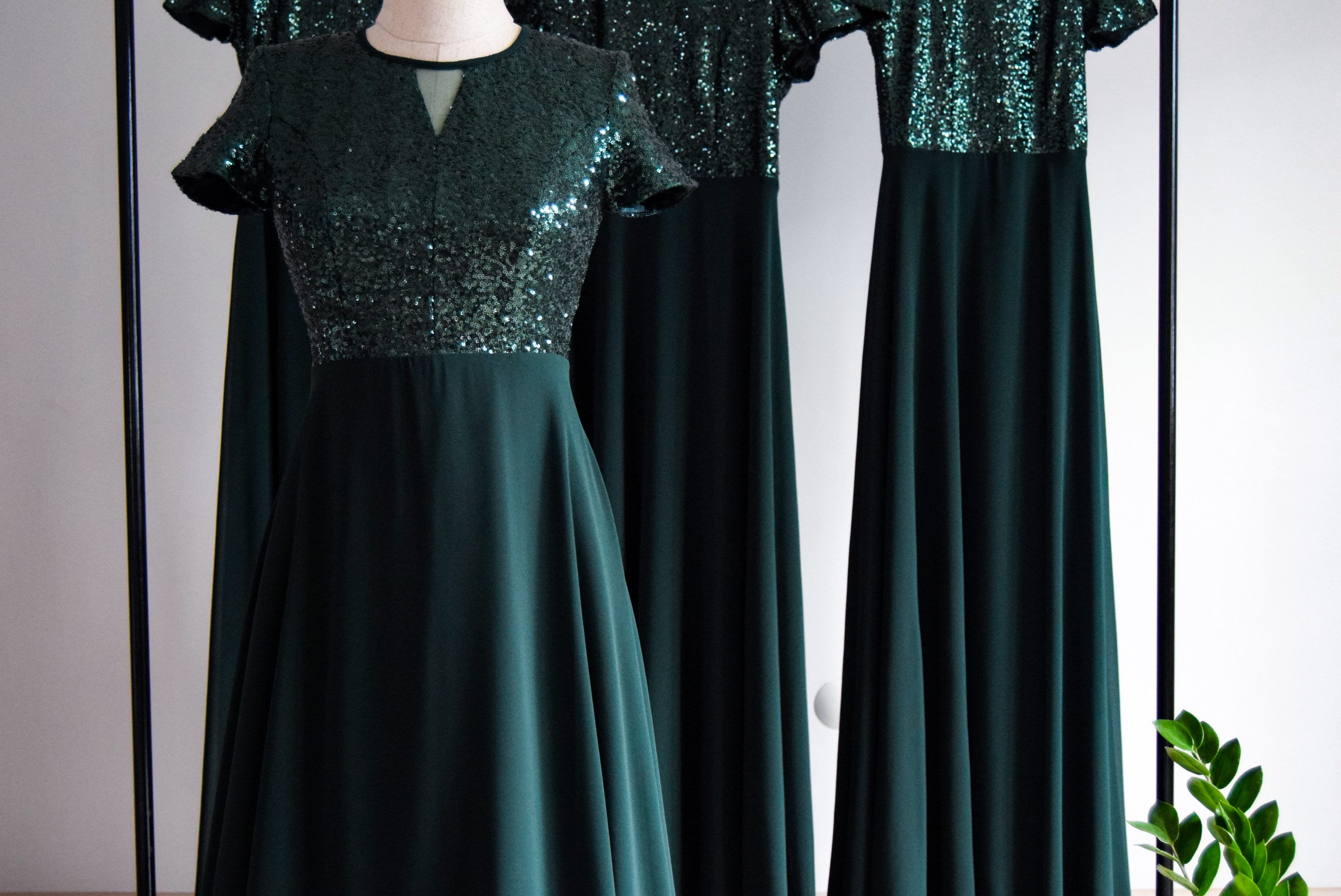 Silk Georgette Chiffon With Top Emerald Jade Green Sequin | Etsy