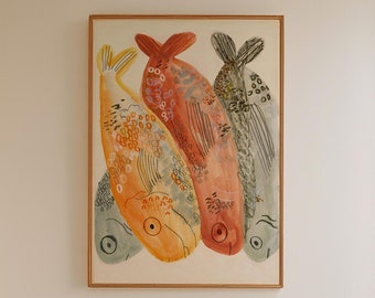 Trio of Fish | Illustrated Fine Art Giclée Print | A5 - A1