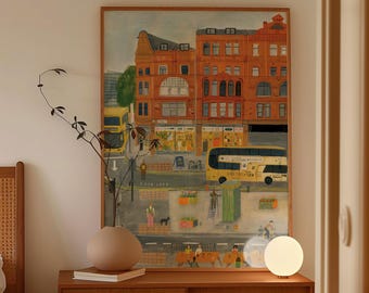 Manchester Stevenson Square Print | Northern Quarter Art | Illustrated Giclée Print | A5–A1