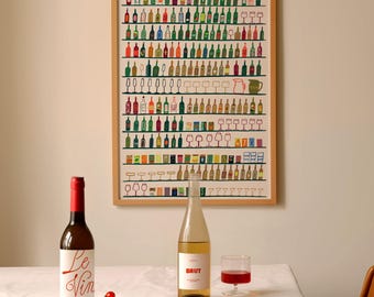 Cin Cin | Wining and Dining | Drinks & Glassware Print | A5 - A2