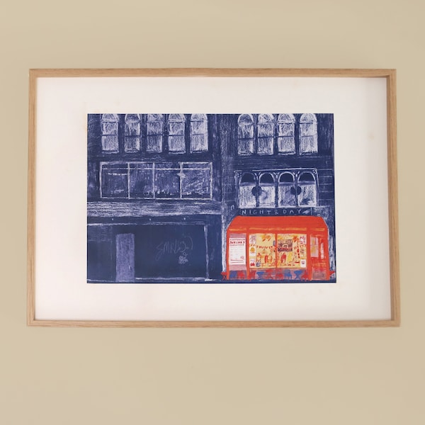 Night and Day: The reddy orange, come hither, glow A3 Print