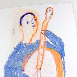 A5 Risograph Jazz Man Print image 1