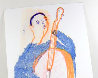 A5 Risograph Jazz Man Print