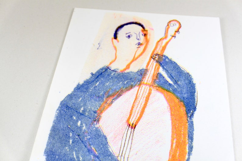 A5 Risograph Jazz Man Print image 2