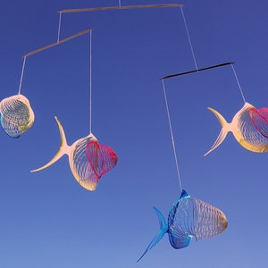 Buy Colorful Fish Mobile, 4 or 6 Piece Colored Mobile, Fish Art