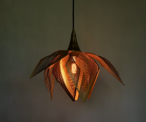 Gold flower cheap pendant light