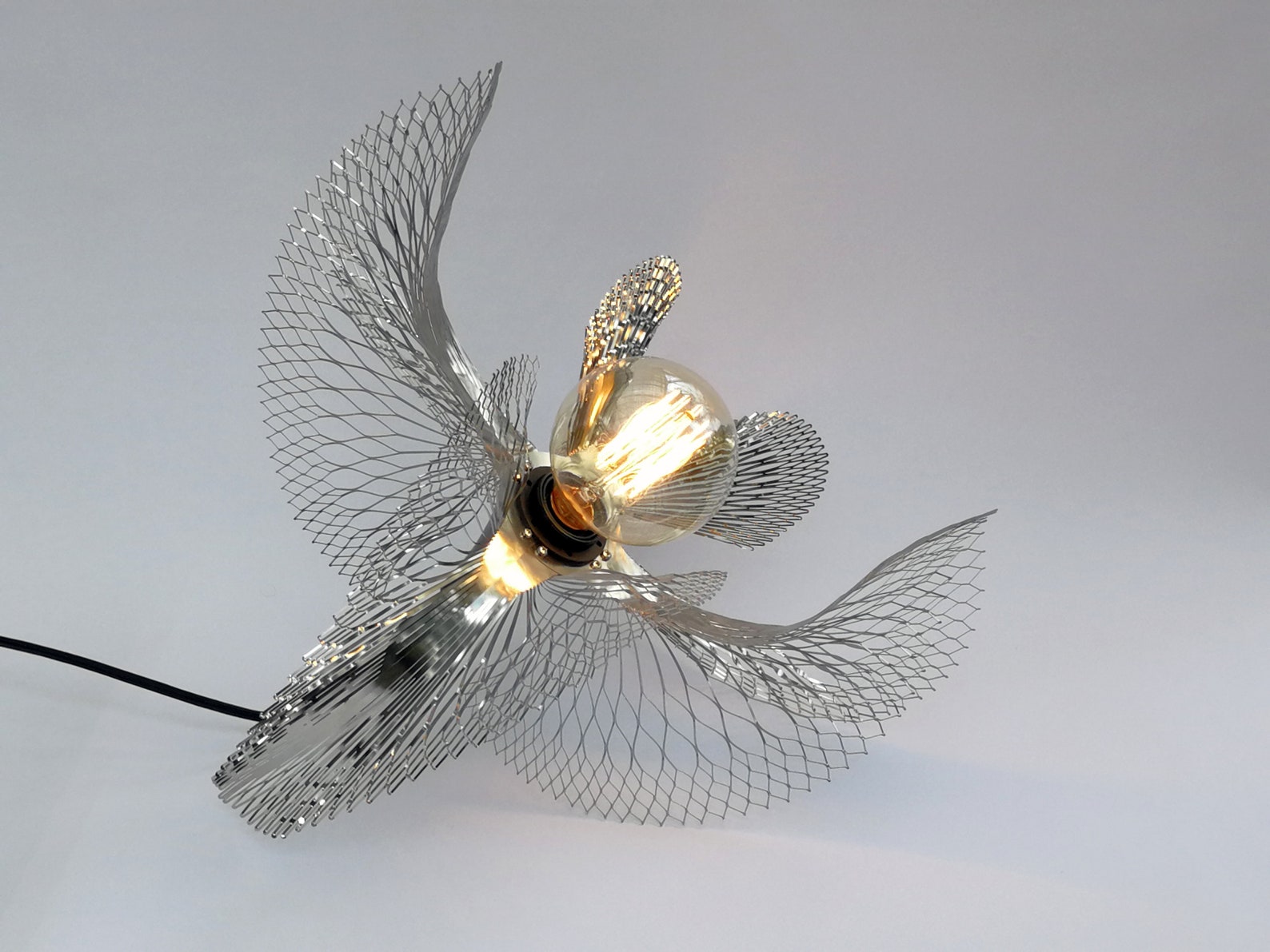 Stainless Steel Leaf Light Fixturemodern Chandelier Pendant Etsy