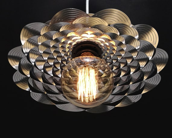 Stainless Steel Sunflower Ceiling Light Fixture Contemporary Dining Room Lighting Ceiling Pendant In Flower Shape