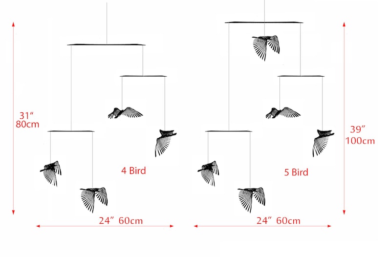 golden bird mobile,4 or 5 piece bird in flight brass mobile, kinetic metal art sculpture,Mobile Sculpture art. image 10