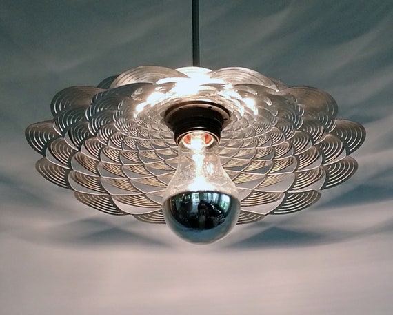 Stainless Steel Sunflower Ceiling Light Fixture Contemporary Dining Room Lighting Ceiling Pendant In Flower Shape