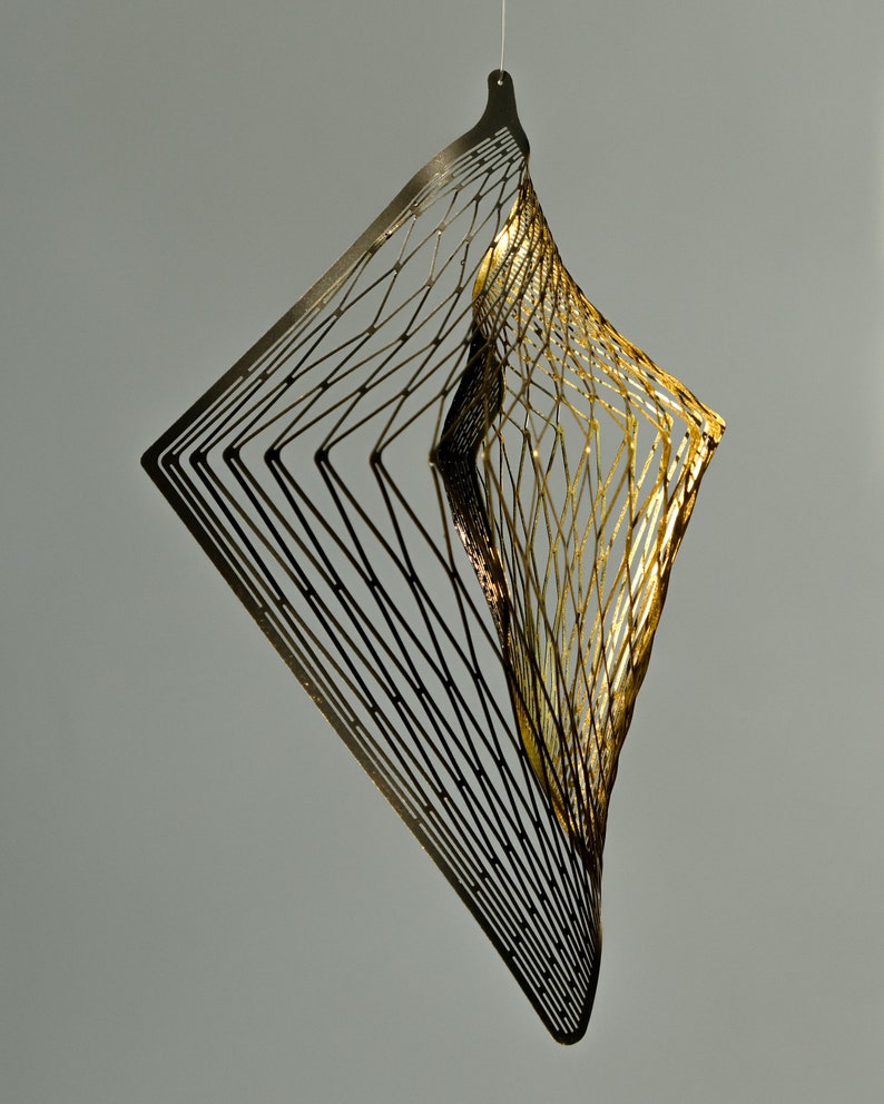 Shell Sculpture Mobile, Conch Hanging Art Object, Nautilus Kinetic ...