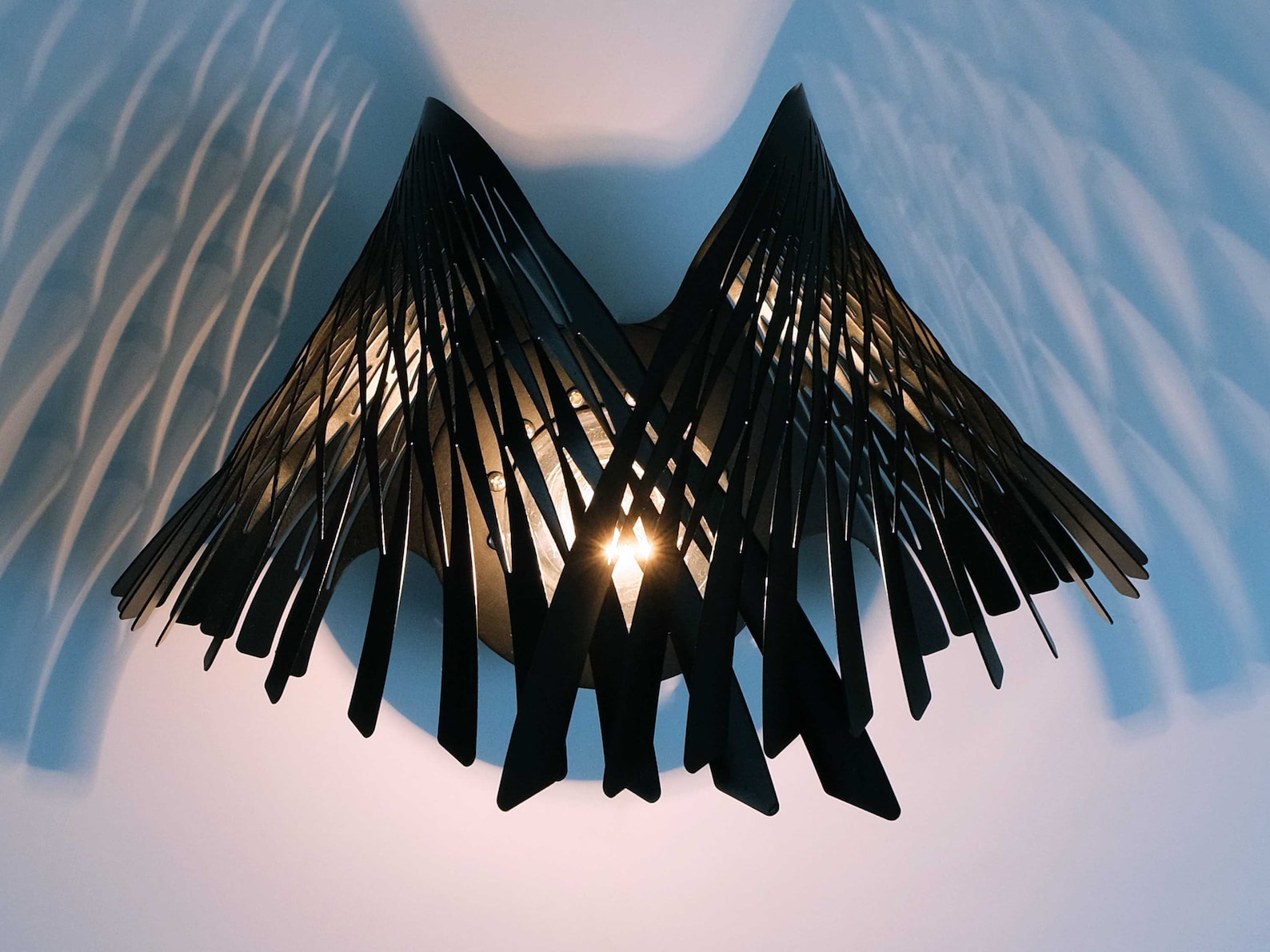 Wall Sconce Wing Decor, Shadow Light Wall Art, Bird Light Fixture, Bird
