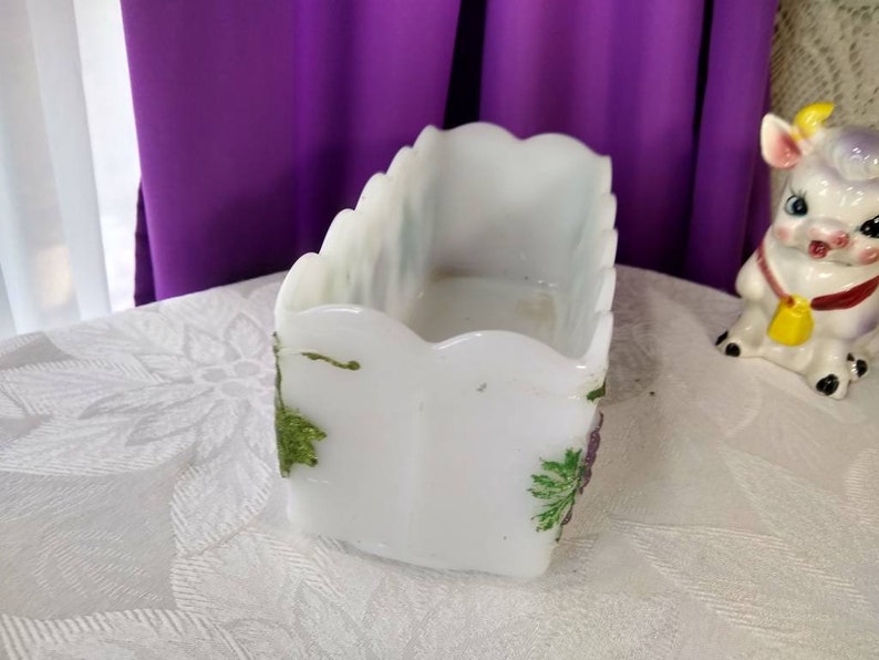Vintage Fire King Milk Glass Planter Mid Century Rectangle Etsy