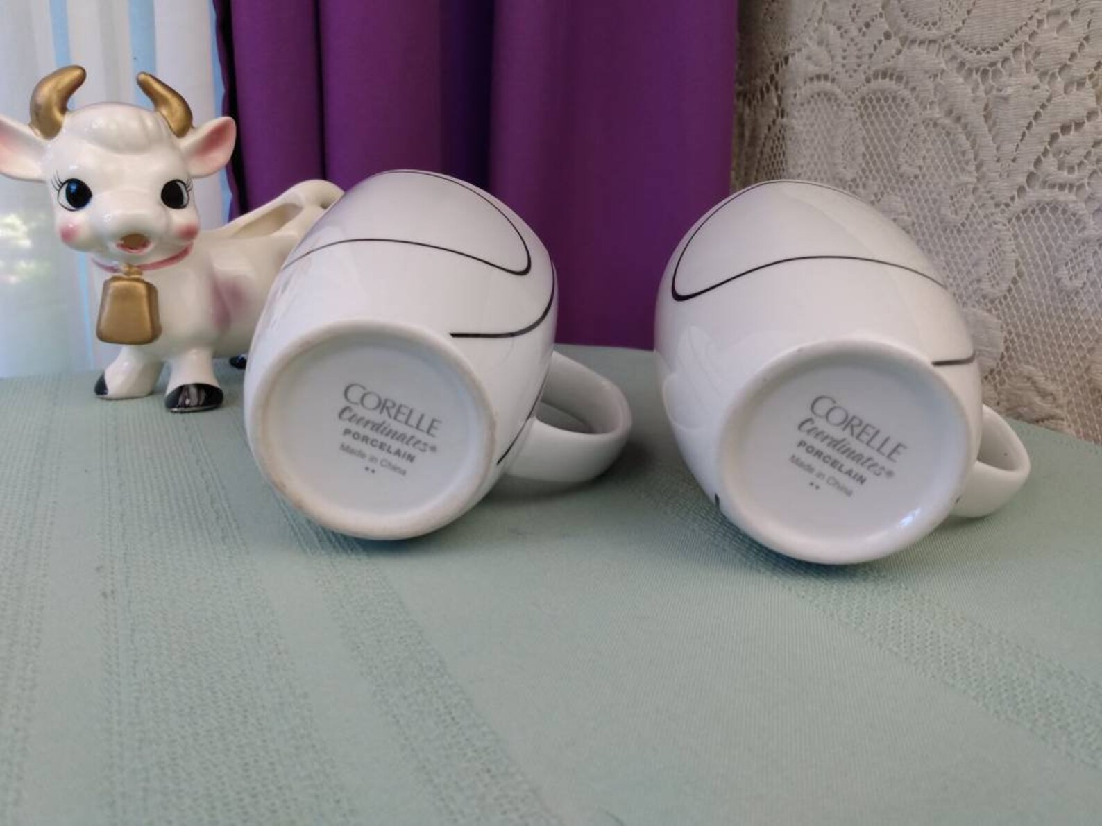 Corelle Simple Lines Coordinates Coffee Mugs Cups Porcelain Etsy