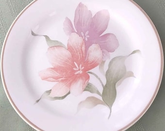 Rare Vintage Corelle By Corning Pacifica, Peony, Pink And Lavender Flowers, Corning Ware, Corelle By Corning, Limited Edition