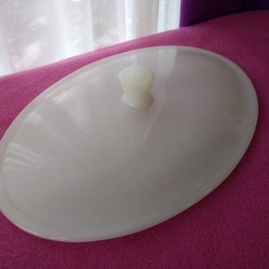 Glasbake Casserole Lid J 234 Solid White Jeannette Glass J 234 Replacement Cover Only For 2 Qt J 224 Opal Winter White Bild 4